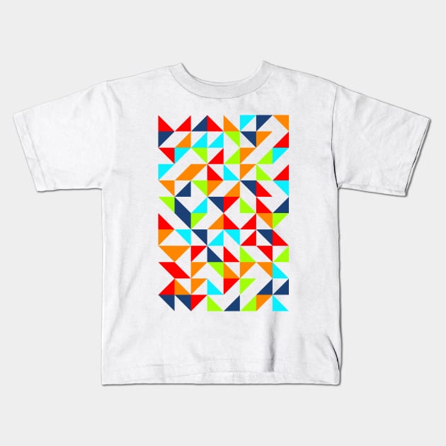 Aesthetic Geometric Pattern - Triangle #9 Kids T-Shirt by Trendy-Now